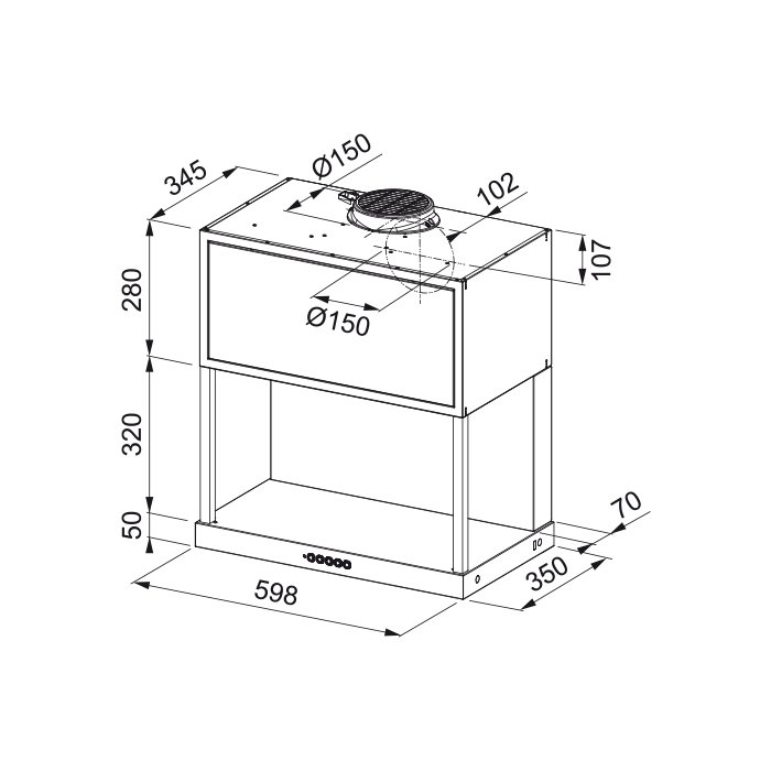 Вытяжка настенная Franke FMA MODULAR F60 BK MATT 335.0706.646